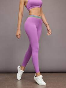 Activina 女士紧身瑜伽裤，紫色 - 紫色 - 查看 4