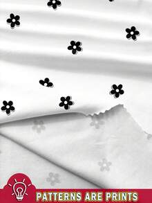 EMERY ROSE Bộ 2 áo vest và quần short in hoa cỡ lớn, phù hợp cho mùa hè - Đen và trắng - Xem 3