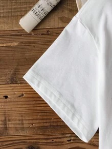 Tseoso 100% 纯棉超大休闲极简主义，刺绣工艺，复古洛杉矶英文标语，经典，女士图案圆领短袖 T 恤，Y2K，复古，街头服饰，嘻哈，图案 T 恤，夏季外出单品，女士外出上衣，返校，派对。毕业 - 白色 - 查看 6