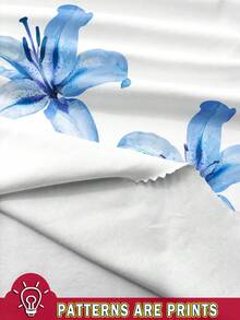 Attitoon Women's Crew Neck Short Sleeve Fitted Tee, Hibiscus Floral & Hawaiian Print, Suitable For Summer Vacation - Multicolor - View 4