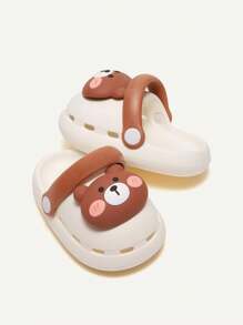 Cozy Pixies 可愛和有趣乙烯-乙酸乙烯共聚物熊圖案耐磨防滑嬰兒洞洞鞋 - 白色 - 查看 6