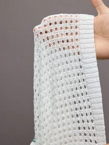 Activina Damski sweter dzianinowy z kontrastowym wykończeniem i wycięciami