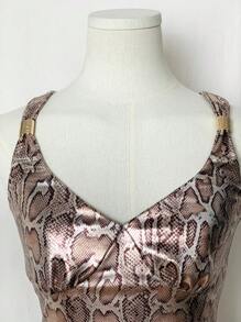 EgrlEra Women's Retro Leopard Print Square Neck Tank Top - Multicolor - View 3