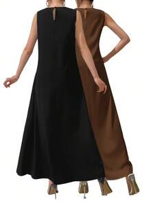 Al Najma 简约纯色连衣裙 - 彩色 - 查看 2