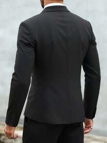 Manfinity Mode 男士修身交叉裹身长袖商务西装外套