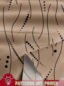 SHEIN Clasi 女士 V 领休闲条纹和圆点背心，春夏 - 棕色 - 查看 3