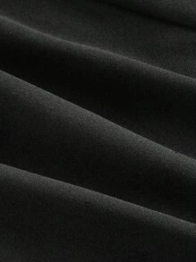 SHEIN MOD 大码女式黑色复古 70 年代背心连体裤，配免费腰带 - 完美搭配复古风、通勤装、学院风、休闲装、西式装、办公室装和机场装 - 黑色 - 查看 6