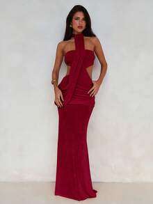 Aloruh Women's Spring/Summer Vacation Wrap Asymmetric Flowy Maxi Mermaid Bodycon Dress,Fall Wedding Guest Dress,Dresses For Women Party