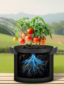 SHEIN 1-5Pcs 1-10Gallons Heavy Duty Thickened Non-Woven Fabric With Handles Multi-Purpose Plant Grow Bags Fabric Pots For Indoor Outdoor Gardening Vegetables Flowers Herbs Bonsai Plants Christmas Holiday Gifts Garden Supplies Planting Containers Grow Bags Gift Ideas Pens,Pen,School Supplies