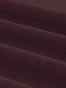 SHEIN Tall Dark Plum Knitted Fishtail Long Skirt + Small High Collar Top Two Pieces Suit - Brown - View 4