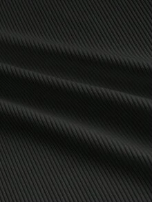 SHEIN EZwear 2 件黑色短款性感紧身吊带背心，适合夏季 - 黑色 - 查看 3