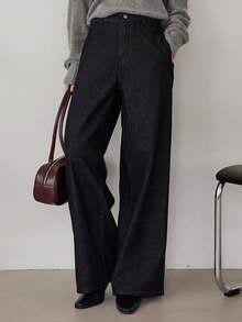 Dazy-Less Women's Casual Commuter Versatile Straight Leg Jeans