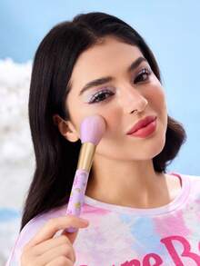 SHEIN X Care Bears 5件套卡通图案化妆刷套装，包含散粉刷+小眼影刷+大眼影刷+扁眉刷+收纳袋，刷毛柔软，吸粉晕染能力强，适合初学者打造精致妆容，加油熊，熊，分享熊，Funshine熊 - 彩色 - 查看 6