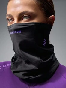 GLOWMODE Easy Rider Quick-Dry Lightweight Breathable Mesh Neck Cover Warmer Snood Gaiter Cycling Biking Gym Training Workout Mask Scarf - Black - View 4