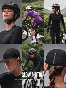 GLOWMODE Road Warrior Water-Resistant Quick-Dry Lightweight Breathable Reflective Cycling Biking Cap Hat Gym Training Workout - Black - View 9