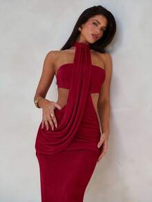 Aloruh Women's Spring/Summer Vacation Wrap Asymmetric Flowy Maxi Mermaid Bodycon Dress,Fall Wedding Guest Dress,Dresses For Women Party