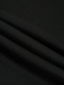 Manfinity EMRG Men's Letter Embroidered Elastic Waist Thermal Lined Loose Fit Sweatpants - Black - View 7