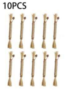 PETSIN 10/1 件装猫咬胶棒 - 猫玩具、自娱自乐抗无聊咬胶、猫球、逗猫棒、猫用品、猫咪必需品