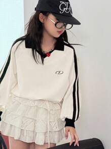 Dazy Kids 青少年女孩日常休闲运动衫 - 杏色 - 查看 7