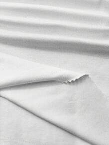 EMERY ROSE Plus Size Minimalist Versatile Slim Fit Solid Color V Neck Camisole Top, Slightly Sheer Suitable For Summer,Spring/Vacation - White - View 3