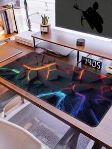 SHEIN Alfombrilla de ratón de juego con diseño 3D - Base de goma antideslizante, almohadilla de escritorio colorida adecuada para jugadores y uso de oficina, gran almohadilla para teclado de vuelta al colegio