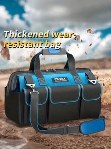 SHEIN Toolkit Canvas Thickened Hand Tool Tool Multifunctional Electrician Air Conditioning Repair Large Portable Tool Bag Storage - Multicolor - View 7