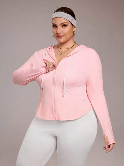 Rhythm Era Chaqueta deportiva casual con cremallera y dobladillo asimétrico para mujer, diseño de cintura ajustada, adecuada para uso diario, talla grande