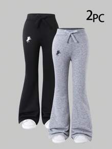 Tween Girls' Casual Printed Twist Sweatpants - Multicolor - View 1