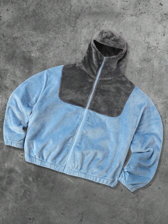 Street Life Herren Kontrast-Farbige Kapuzenmantel, Herbst/Winter