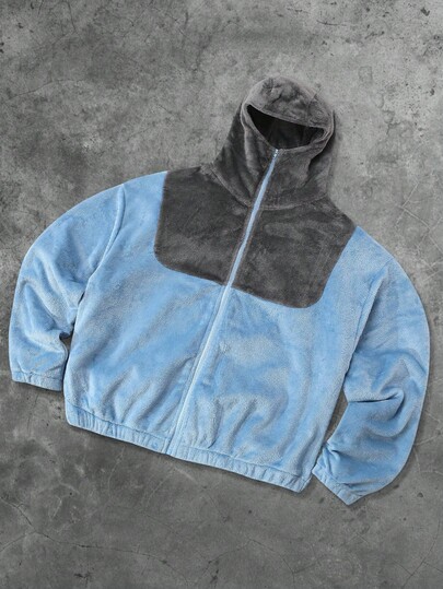 Street Life Men's Contrast Color Hooded Coat, Autumn/Winter