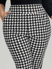 Comfylo 大码千鸟格印花休闲裤 - 彩色 - 查看 9