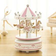 SHEIN Basic living Msic Box - Sky City & Rotating Carousel & Classical Eight Tune Home Decor & Creative Gift For Couples' Birthday Birthday Gifts Graduation