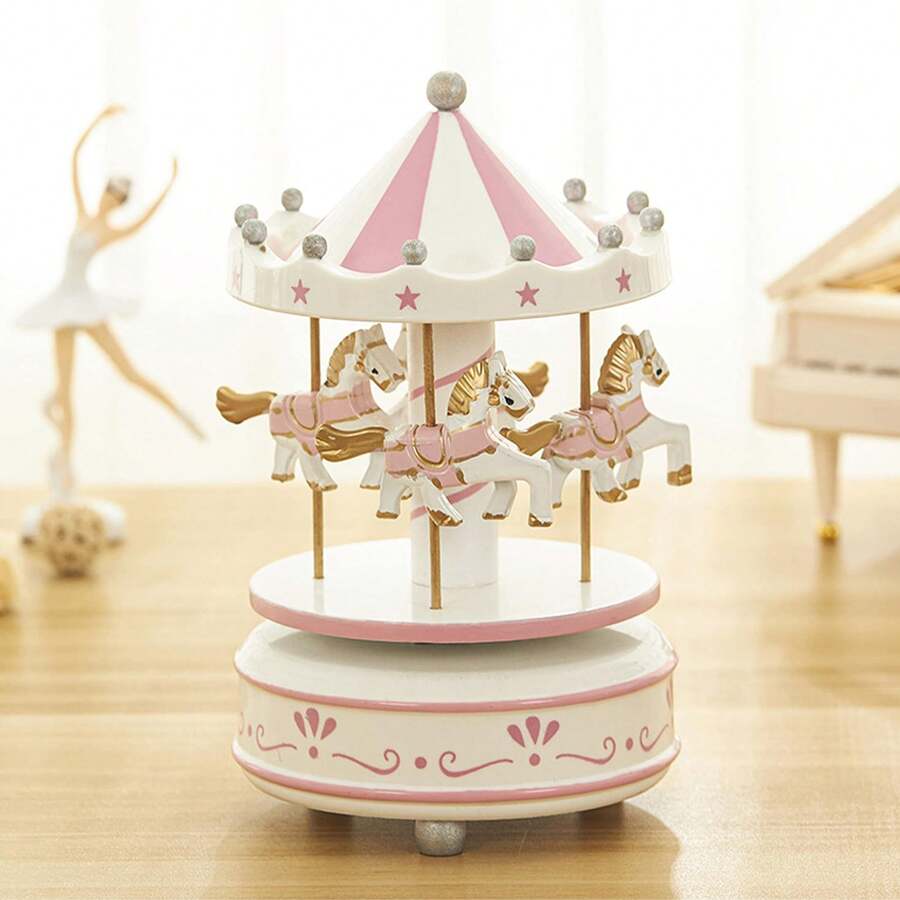 SHEIN Basic living Msic Box - Sky City & Rotating Carousel & Classical Eight Tune Home Decor & Creative Gift For Couples' Birthday Birthday Gifts Graduation