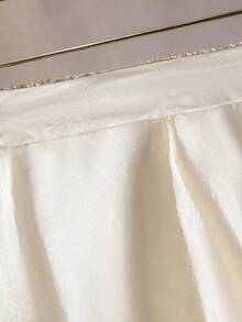 Modelyn Elegant Satin Apricot Color Women's Skirt Fall Cloth For Women