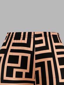 SHEIN Conjunto de camiseta de manga larga con cuello redondo y pantalones cómodos y minimalistas para adolescentes - Blanco - Ver 5