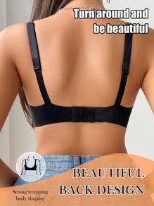 Sujetador inalámbrico de cobertura total con elevación y soporte invisibles, ligero para primavera/verano - Negro - Ver 2