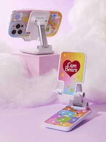 SHEIN X Care Bears Adjustable Foldable Mobile Phone Stand, Compatible With Mobile Phones And Tablets, With Anti-Slip Base And Convenient Charging Port. Durable Mobile Phone Base With Protective Pad - Multicolor - View 5