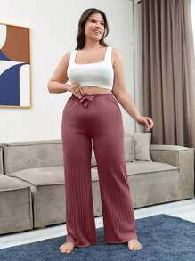 EURMUSE 100%Cotton Plus Cottnline 3 PiecesSolid Knit Pants Set - Multicolor - View 4