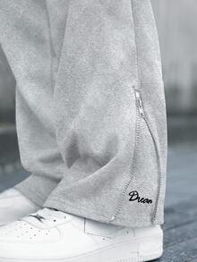 STYNVO Manfinity Streetrush Men's 2 In 1 Zipper Hem Street Fashion Drawstring Pants