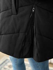 SHEIN 孕妇休闲纯色保暖三合一夹克，秋冬