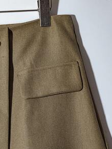 Franclia Casual & Commute Double-Breasted A-Line Skirt, Autumn/Winter - Khaki - View 4