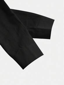 BizChic 黑色翻领露肩前开襟衬衫，现代优雅都市通勤日常浪漫90年代复古风，适合圣诞节、新年、情人节、派对、海滩、毕业典礼、时尚、嘉年华、假日、婚礼宾客、早午餐、机场等多种场合。 - 黑色 - 查看 11