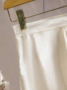 Modelyn Elegant Satin Apricot Color Women's Skirt Fall Cloth For Women