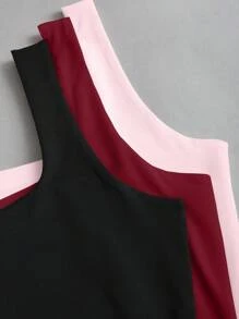 Sweetra Women's Solid Color Minimalist Sleeveless Tank Top, Everyday Wear - Multicolor - View 4