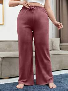 EURMUSE 100%Cotton Plus Cottnline 3 PiecesSolid Knit Pants Set - Multicolor - View 8