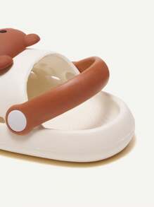 Cozy Pixies 可愛和有趣乙烯-乙酸乙烯共聚物熊圖案耐磨防滑嬰兒洞洞鞋 - 白色 - 查看 4