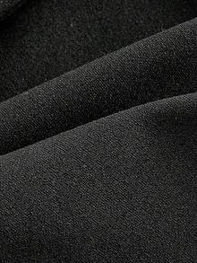 SHEIN MOD 优雅不对称领口蝴蝶结装饰黑色连体衣 - 黑色 - 查看 4