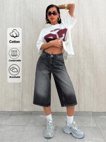 EURMUSE SHORT EN JEAN VINTAGE Y2K TAILLE MOYENNE POUR FEMMES