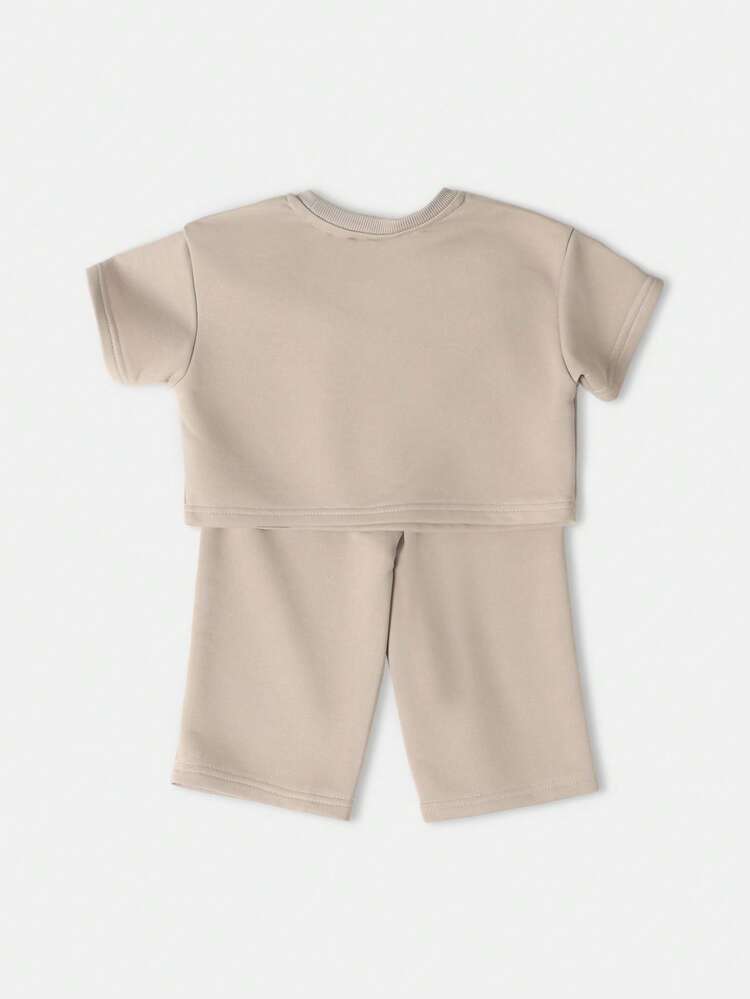 Crop Top And Wide Leg Pants Co-Ord Set