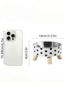 PETSIN 1-Piece Premium Stainless Steel And Plastic Pet Bowl - White Checkered Design - Suitable For Cats - Easy To Install, Super Easy To Clean, Durable - Let Your Beloved Pet Enjoy Fun And Stylish Mealtimes! - Multicolor - View 7